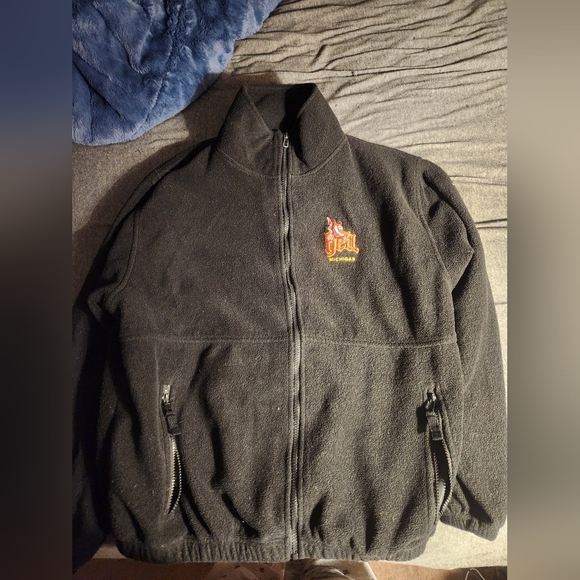 Hell Michigan Black Zip Up Sweater - Picture 2 of 3